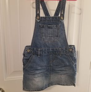 Girl's denim overall skirt